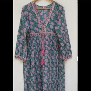 Cotton block print dress